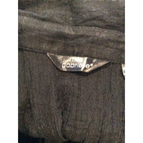 Mlle Gabrielle 2X Gauzy Cover Up Shirt Dress Collar Semi sheer - Picture 4 of 5